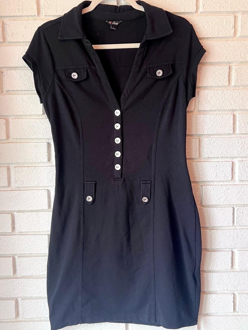 90’s/Y2k Black Guess Shirt Dress
